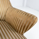 Poltrone in tessuto a righe e legno, 1950 ca.