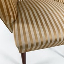 Poltrone in tessuto a righe e legno, 1950 ca.