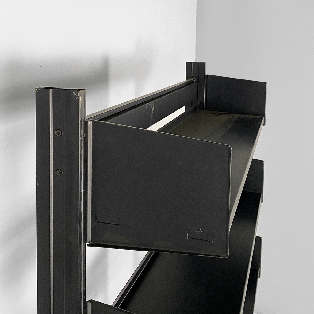 Libreria in metallo autoportante, 1980 ca.