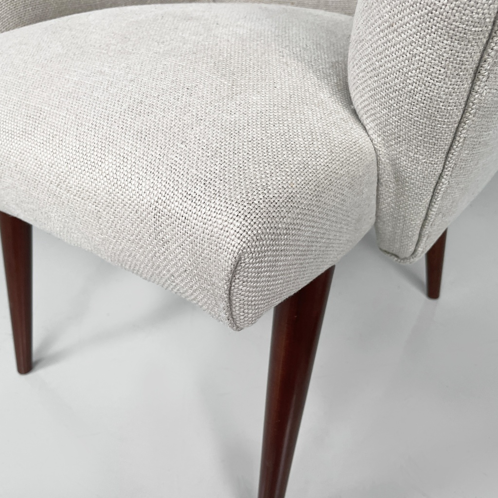 Poltrone in tessuto e legno, 1940 ca.