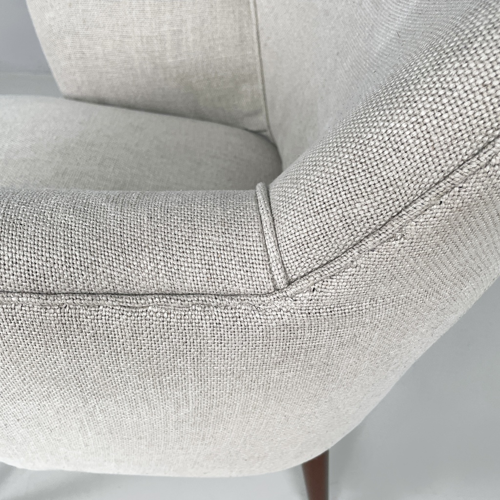 Poltrone in tessuto e legno, 1940 ca.