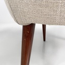 Poltrone in tessuto e legno, 1940 ca.