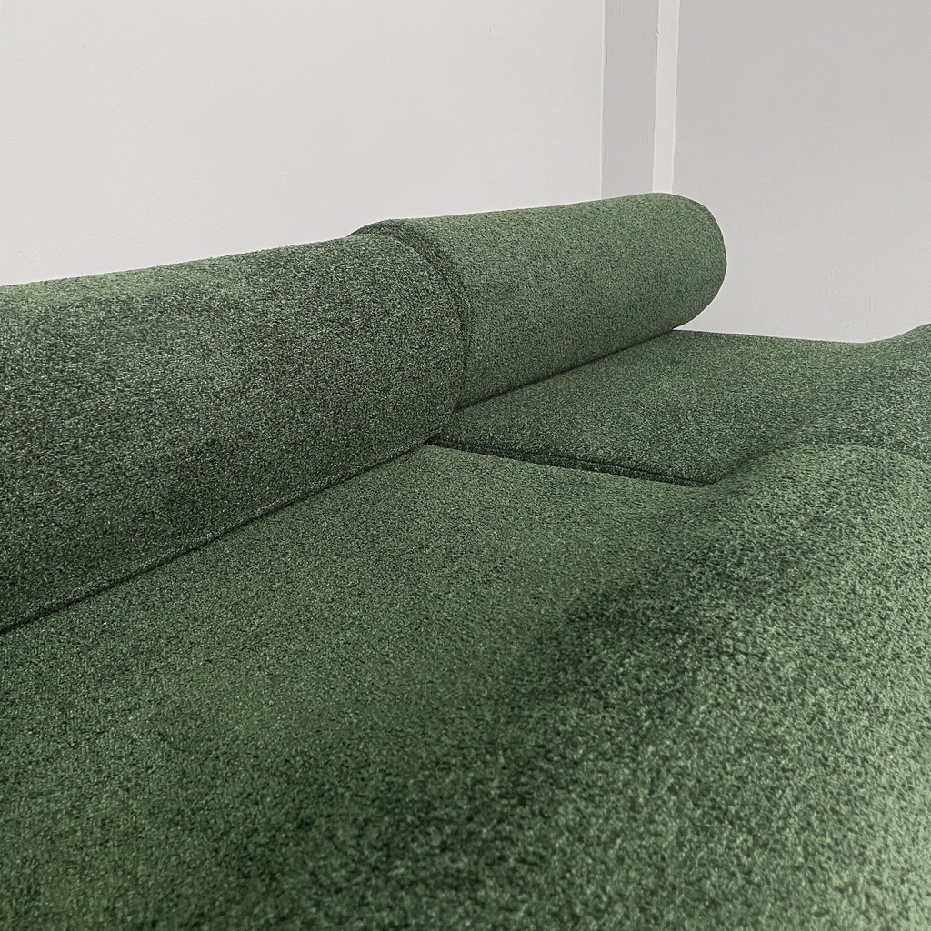 Divano modulare in tessuto verde, 2025