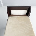 Panca in legno e tessuto, 1980 ca.