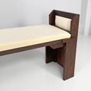 Panca in legno e tessuto, 1980 ca.