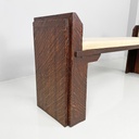 Panca in legno e tessuto, 1980 ca.