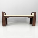 Panca in legno e tessuto, 1980 ca.