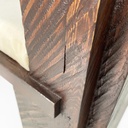 Panca in legno e tessuto, 1980 ca.