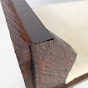 Panca in legno e tessuto, 1980 ca.