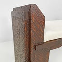 Panca in legno e tessuto, 1980 ca.