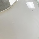 Lampadario tondo in vetro bianco, 1950 ca.