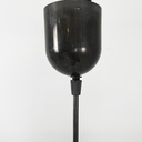 Lampadario tondo in vetro bianco, 1950 ca.