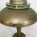 Lampada da tavolo in ottone e vetro, 1930 ca.