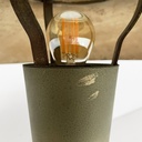 Lampada da tavolo in ottone e vetro, 1930 ca.