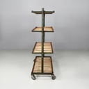 Carrello in legno e metallo verde, 1920 ca.