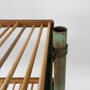 Carrello in legno e metallo verde, 1920 ca.