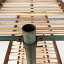 Carrello in legno e metallo verde, 1920 ca.