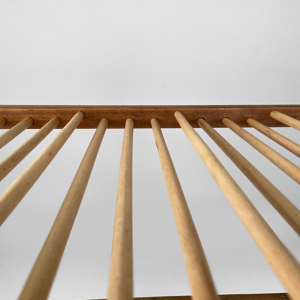 Carrello in legno e metallo verde, 1920 ca.