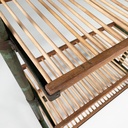 Carrello in legno e metallo verde, 1920 ca.