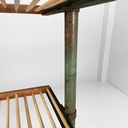 Carrello in legno e metallo verde, 1920 ca.