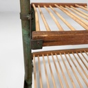 Carrello in legno e metallo verde, 1920 ca.