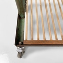 Carrello in legno e metallo verde, 1920 ca.