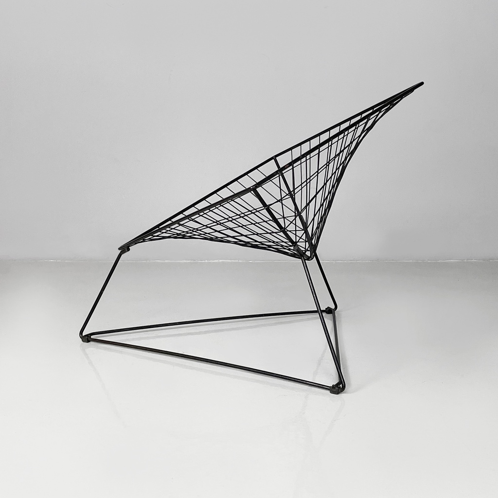 Poltrone in metallo nero, 1990 ca.