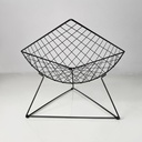 Poltrone in metallo nero, 1990 ca.