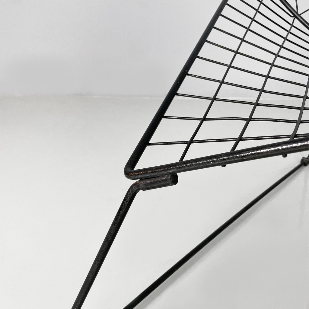 Poltrone in metallo nero, 1990 ca.