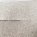 Pouf in legno e tessuto beige, 1970 ca.