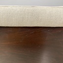 Pouf in legno e tessuto beige, 1970 ca.