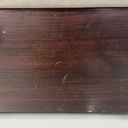 Pouf in legno e tessuto beige, 1970 ca.