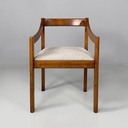 Sedie in legno e tessuto beige, 1970 ca.