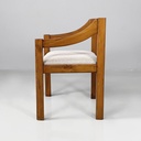 Sedie in legno e tessuto beige, 1970 ca.