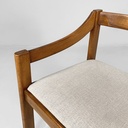 Sedie in legno e tessuto beige, 1970 ca.