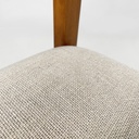 Sedie in legno e tessuto beige, 1970 ca.