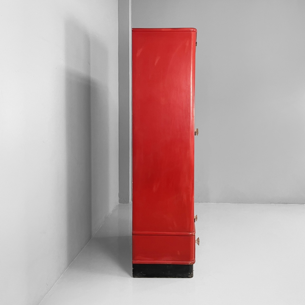 Armadio in legno con maniglie in vetro di Murano, 1930 ca.