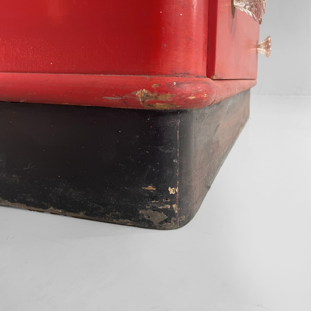 Armadio in legno con maniglie in vetro di Murano, 1930 ca.