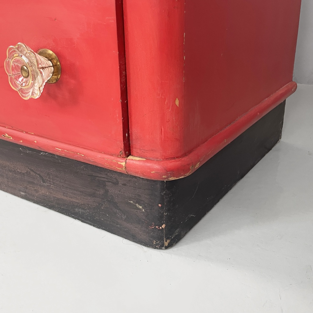 Armadio in legno con maniglie in vetro di Murano, 1930 ca.