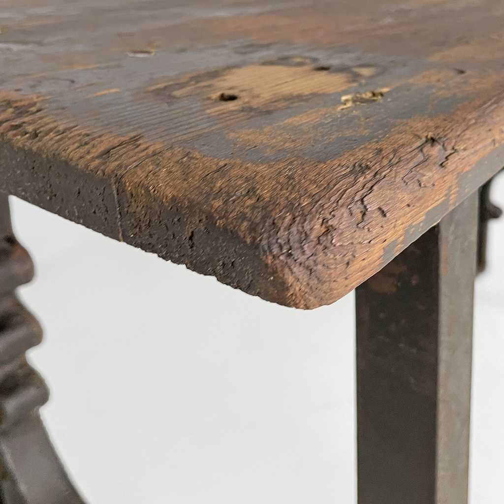 Consolle in legno e ghisa, 1800 ca.