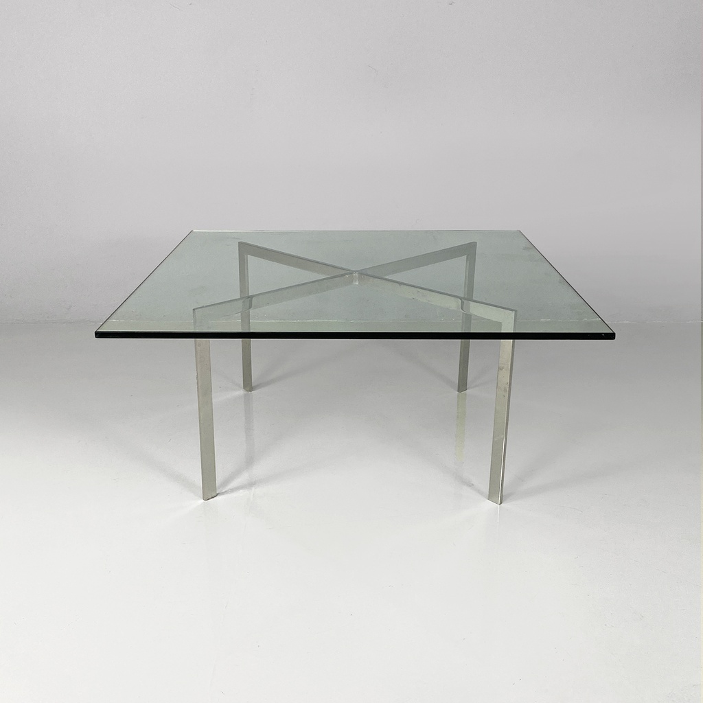 Tavolo da caffè Barcelona di Mies Van der Rohe per Knoll, 1970 ca.