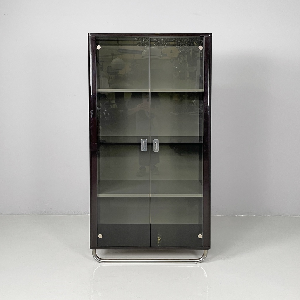 Armadio in legno laccato nero, 1970 ca.