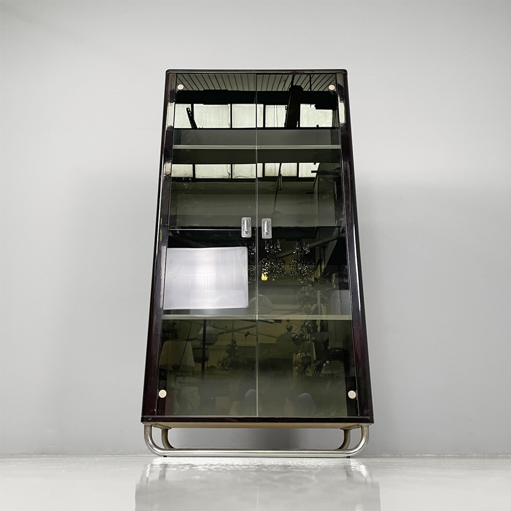 Armadio in legno laccato nero, 1970 ca.