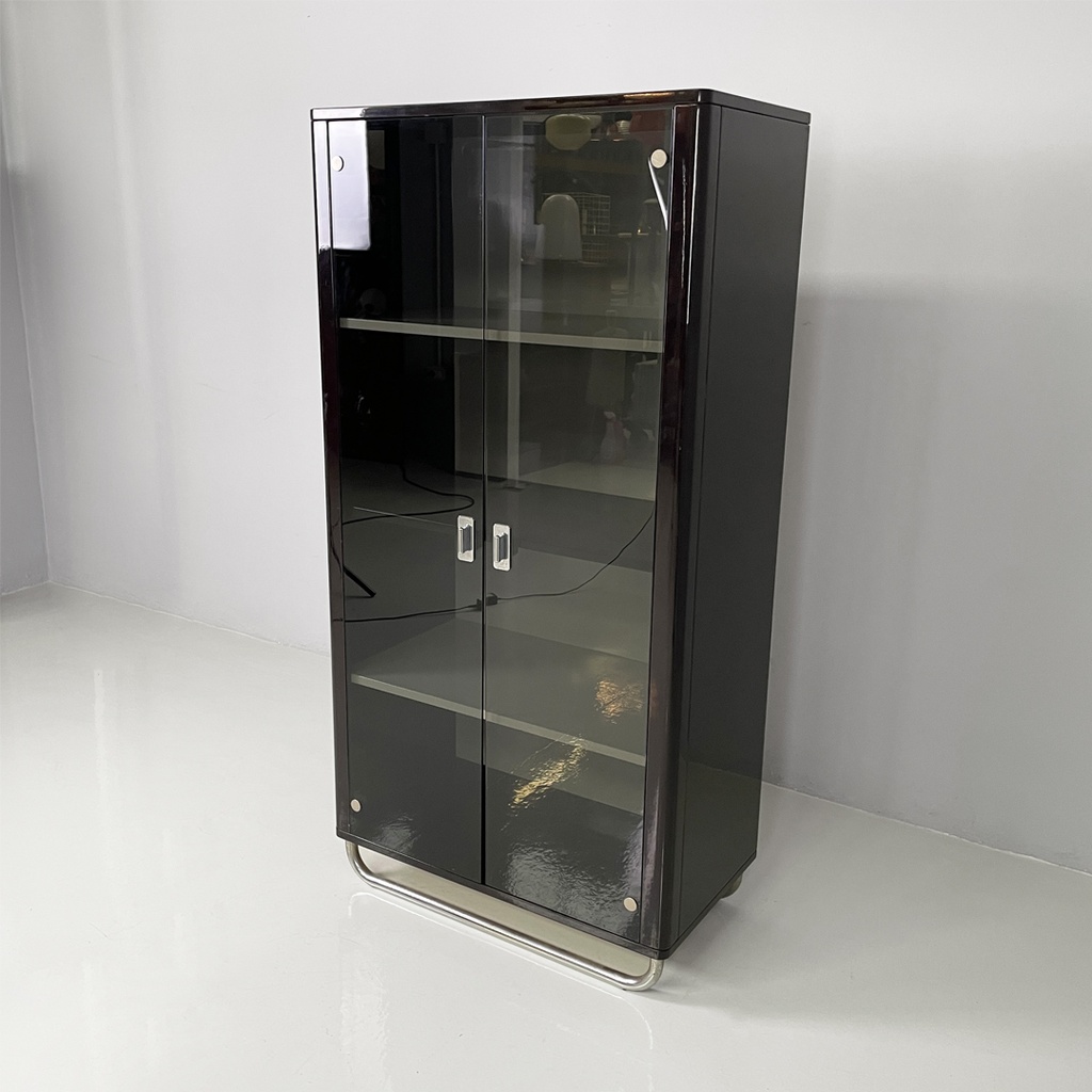 Armadio in legno laccato nero, 1970 ca.