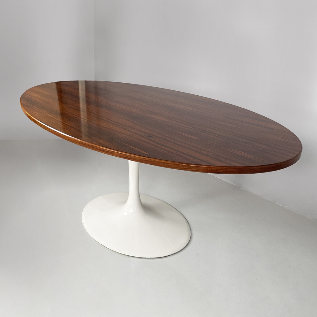 Tavolo da pranzo in legno e metallo, 1970 ca. 