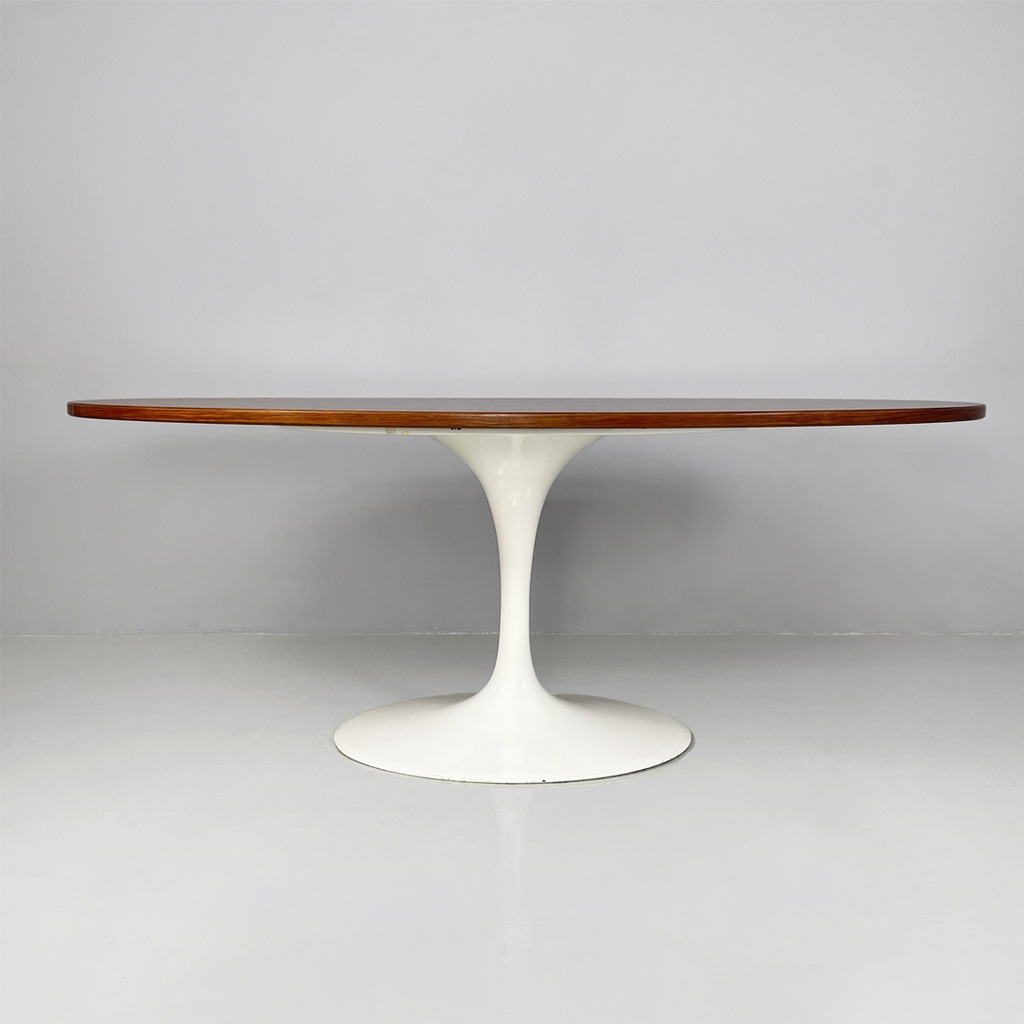 Tavolo da pranzo in legno e metallo, 1970 ca. 