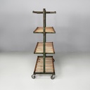 Carrello in legno e metallo verde, 1920 ca.