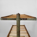 Carrello in legno e metallo verde, 1920 ca.