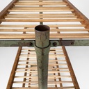 Carrello in legno e metallo verde, 1920 ca.