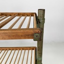 Carrello in legno e metallo verde, 1920 ca.